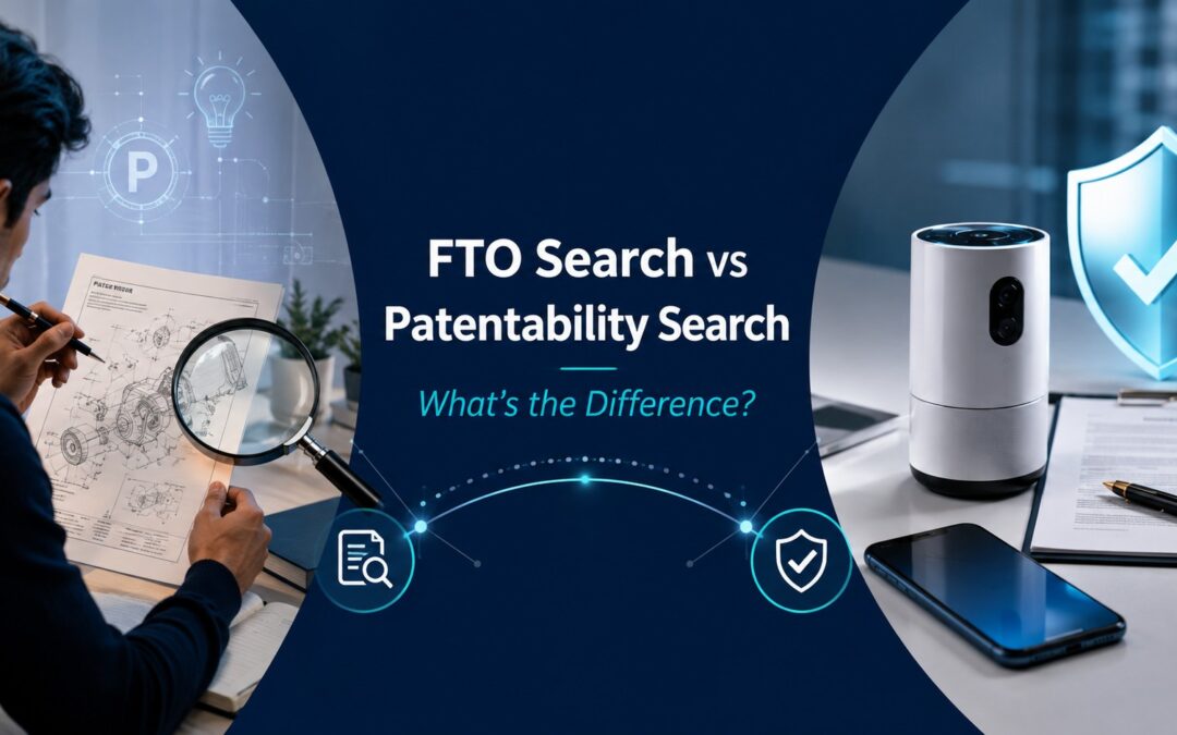 Comparison of FTO search and patentability search for patent and commercialization strategy