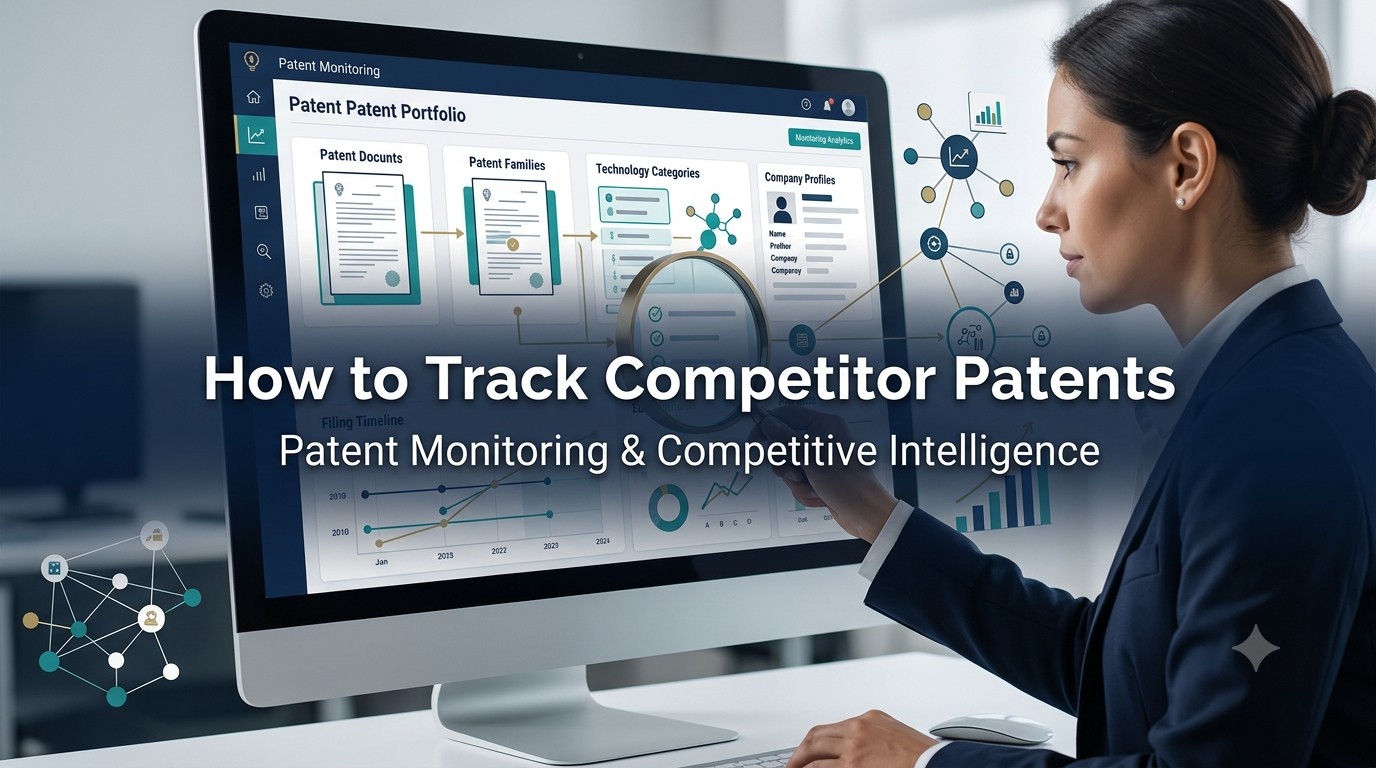 Patent monitoring helps businesses track competitor filings, technology trends, and potential IP risks.